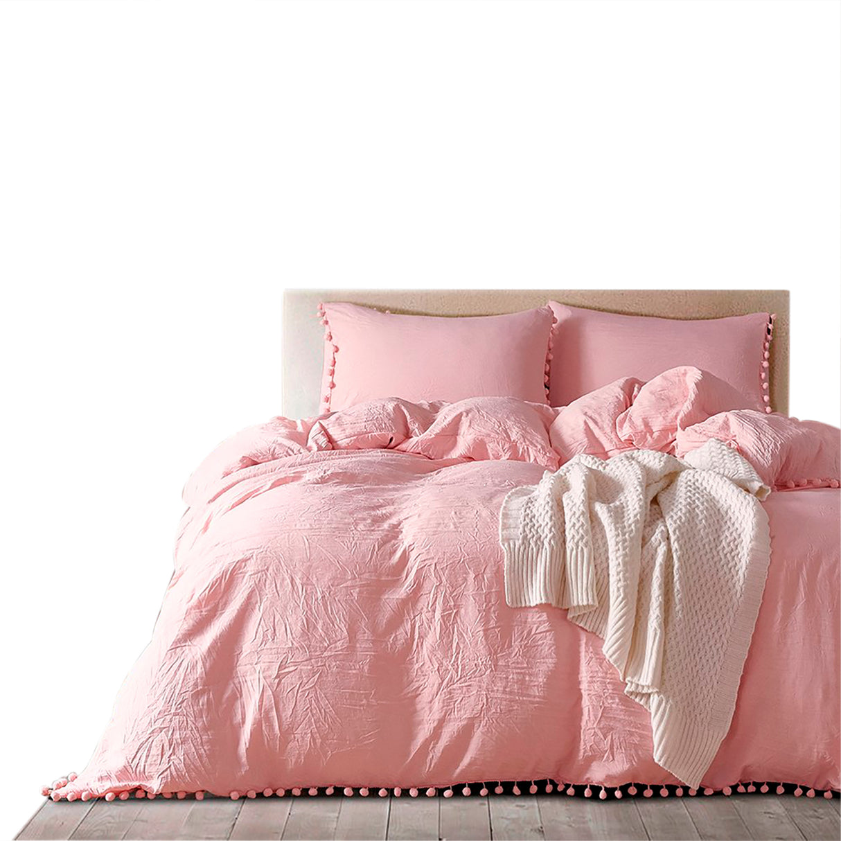Edredón Boress Rosado Para Cama Semidoble 120x190cm - Tendidos y Cubrelechos | Bylmo