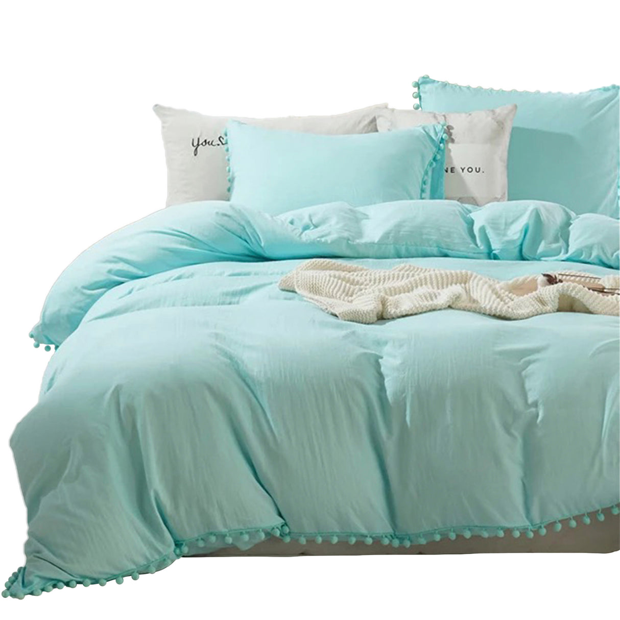 Edredón Boress Azul Claro Para Cama Sencilla 90x190cm - Tendidos y Cubrelechos | Bylmo