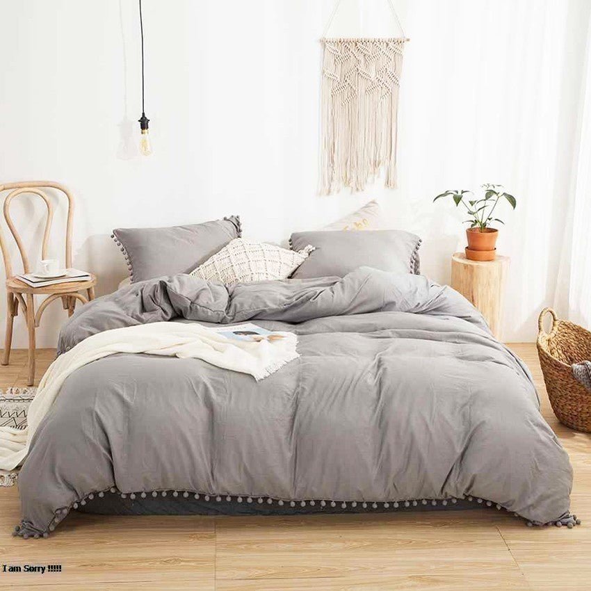 Edredón Boress Gris Para Cama Doble 140x190cm - Tendidos y Cubrelechos | Bylmo