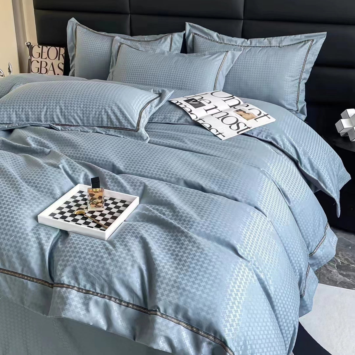 Duvet Unic Azul Claro Para Cama Doble 140x190cm Sin Acolchado - Tendidos y Cubrelechos | Bylmo