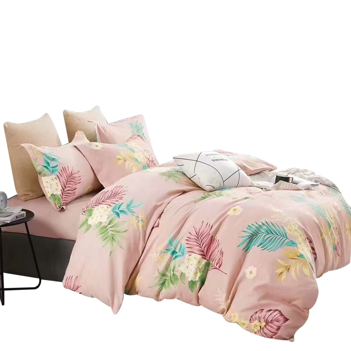 Duvet Leafvet Rosado Para Cama Doble 140x190cm Sin Acolchado - Tendidos y Cubrelechos | Bylmo