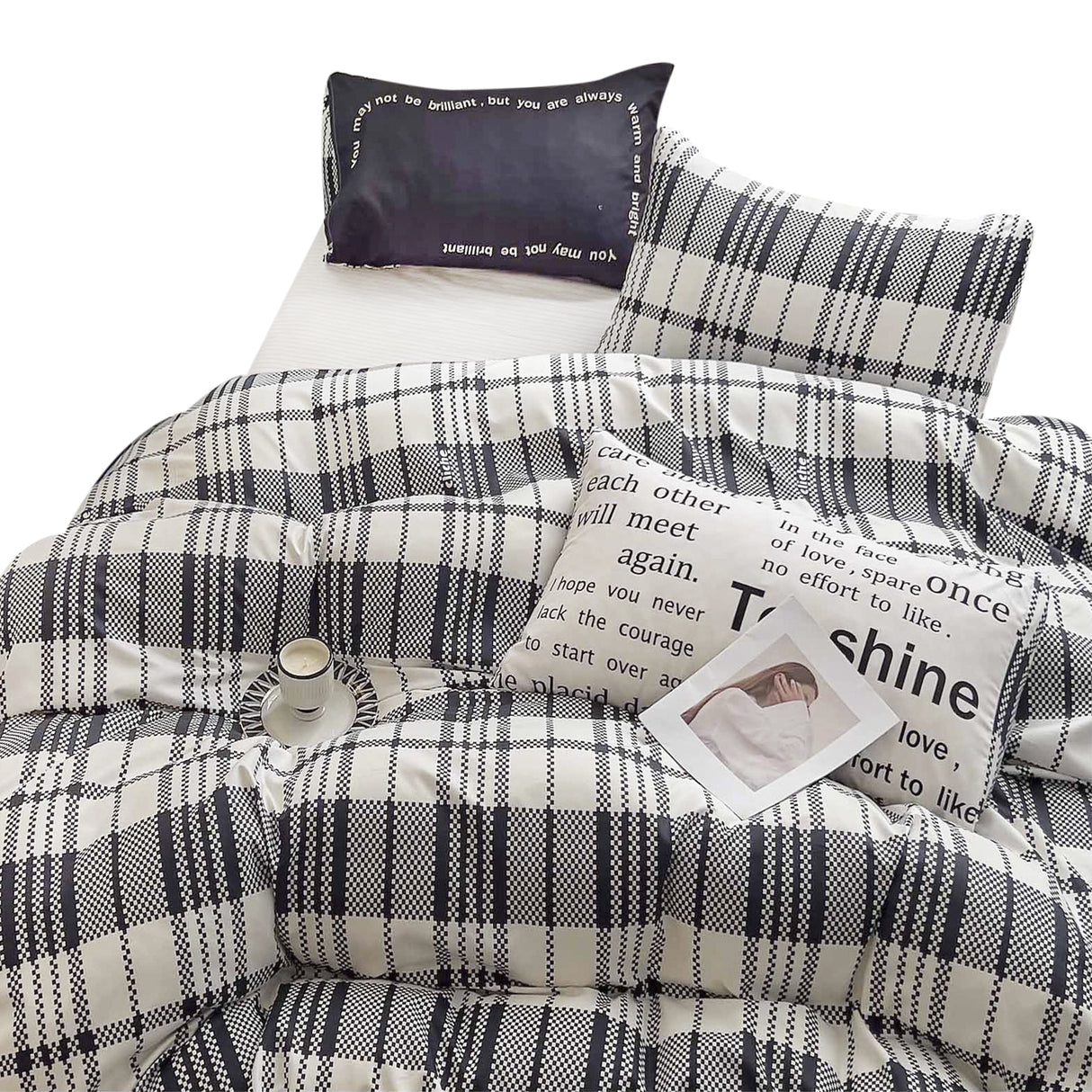 Duvet Squavet Negro Para Cama Doble 140x190cm Acolchado - Tendidos y Cubrelechos | Bylmo