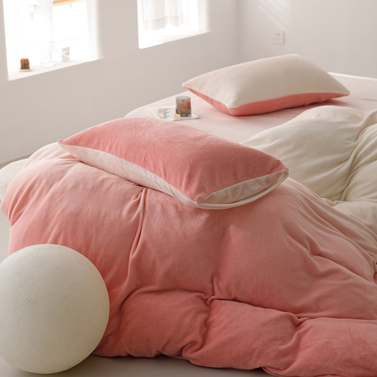 Duvet DiDegra Rosado Para Cama Doble 140x190cm Sin Acolchado - Tendidos y Cubrelechos | Bylmo