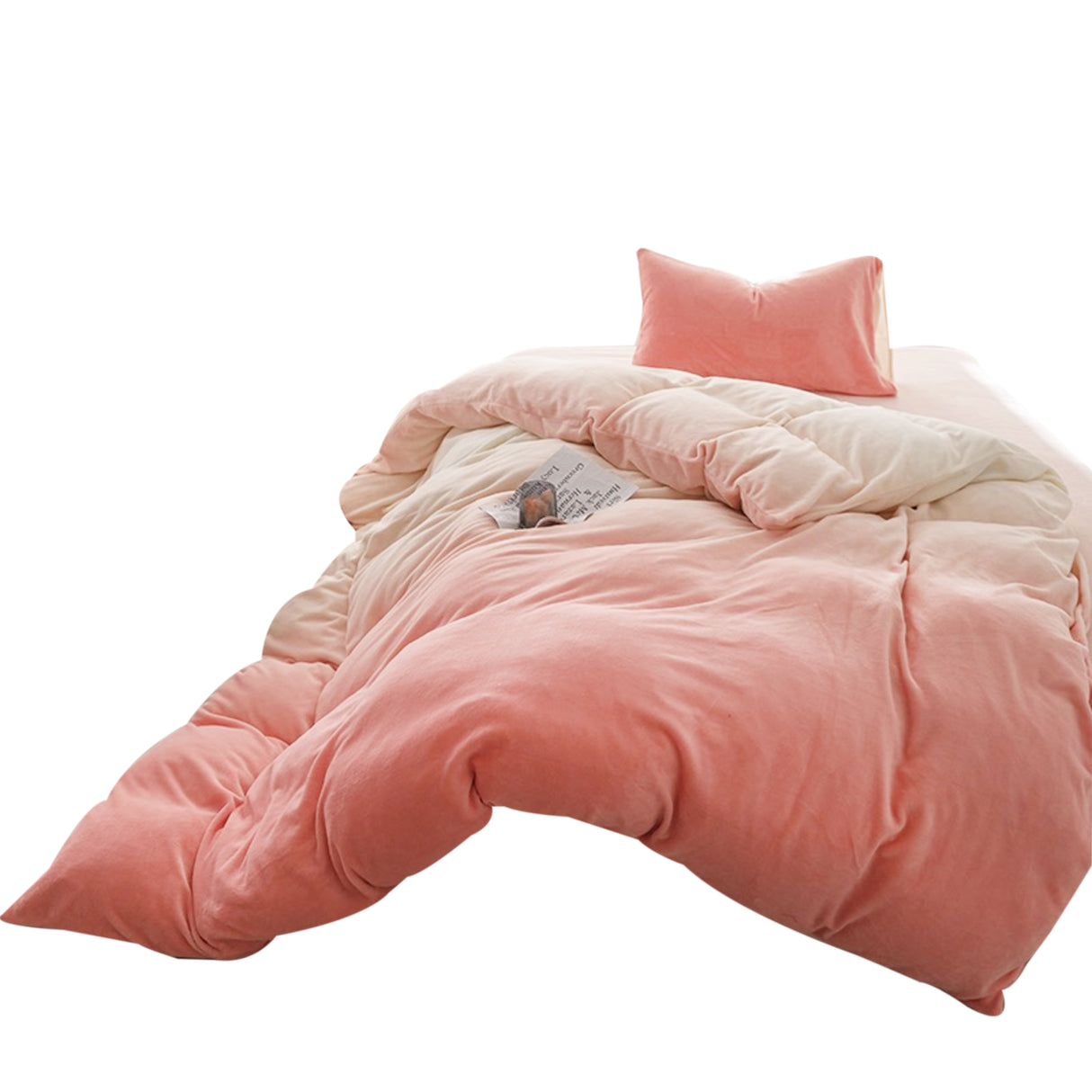 Duvet DiDegra Rosado Para Cama Queen 160x190cm Sin Acolchado - Tendidos y Cubrelechos | Bylmo