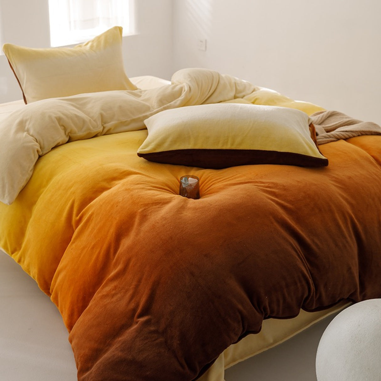 Duvet DiFlan Cafe Para Cama Doble 140x190cm Sin Acolchado - Tendidos y Cubrelechos | Bylmo