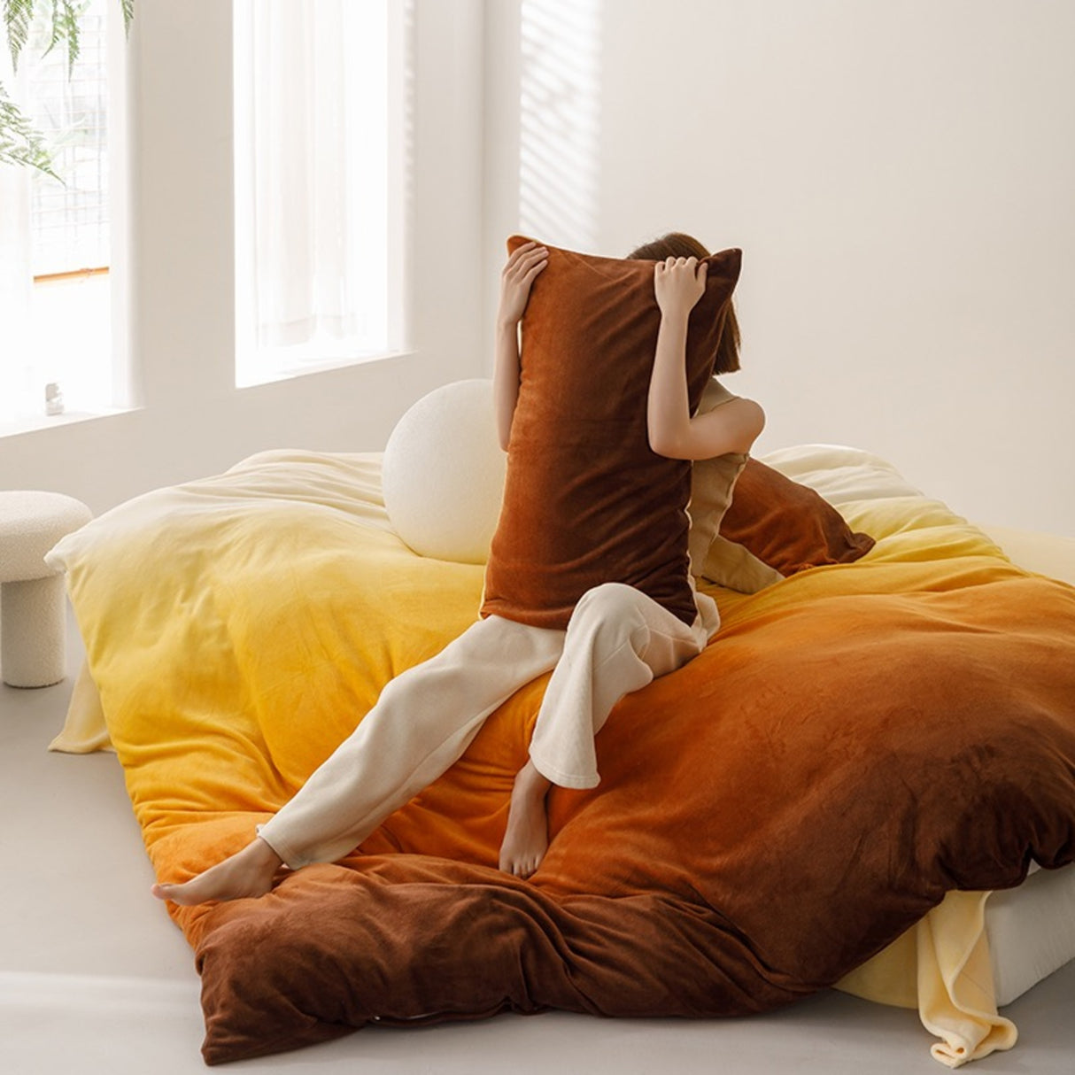 Duvet DiFlan Cafe Para Cama Queen 160x190cm Sin Acolchado - Tendidos y Cubrelechos | Bylmo