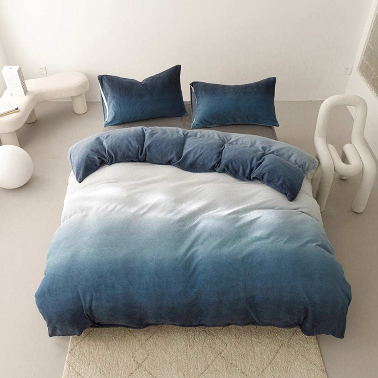 Duvet DiDegra Azul Para Cama Doble 140x190cm Sin Acolchado - Tendidos y Cubrelechos | Bylmo