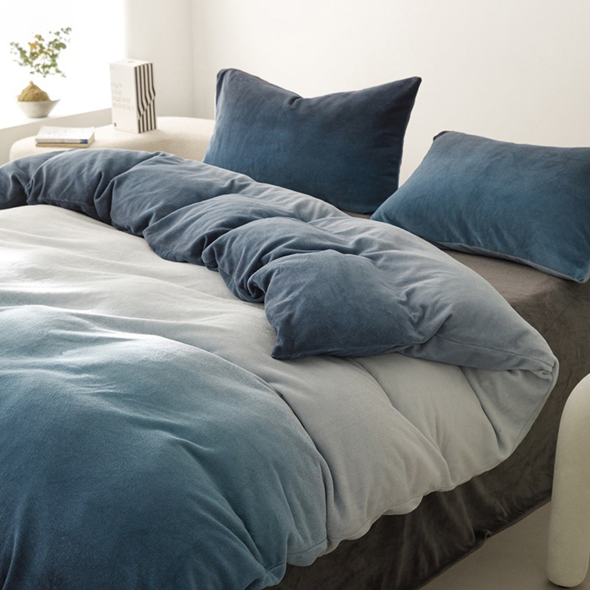 Duvet DiDegra Azul Para Cama Doble 140x190cm Sin Acolchado - Tendidos y Cubrelechos | Bylmo