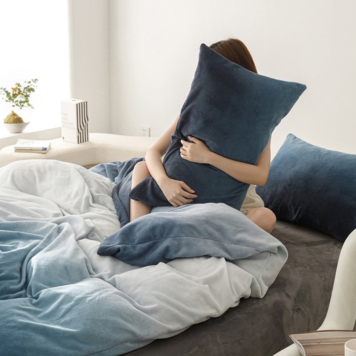Duvet DiDegra Azul Para Cama Queen 160x190cm Sin Acolchado - Tendidos y Cubrelechos | Bylmo