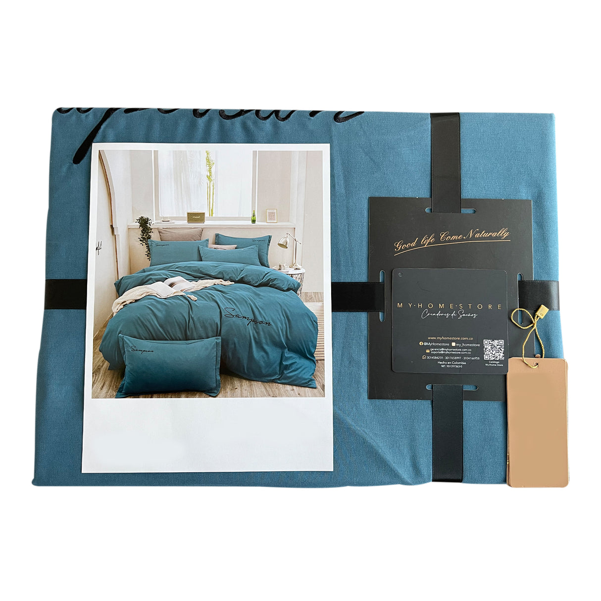 Duvet Sampson Azul Celeste Para Cama Queen 160x190cm Acolchado - Tendidos y Cubrelechos | Bylmo