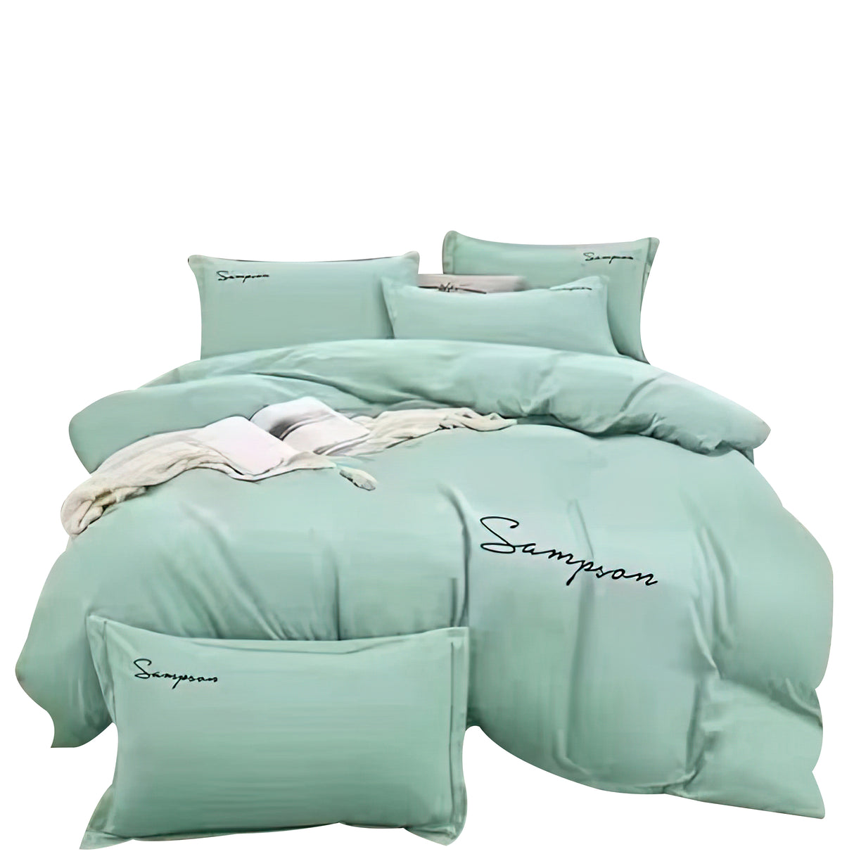 Duvet Sampson Azul Claro Para Cama Queen 160x190cm Sin Acolchado - Tendidos y Cubrelechos | Bylmo
