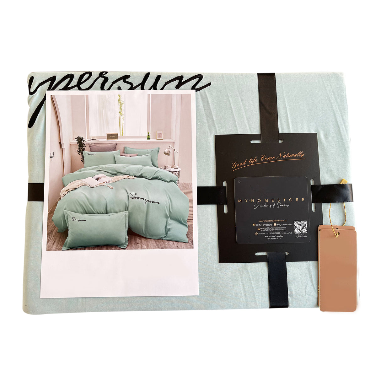 Duvet Sampson Azul Claro Para Cama Queen 160x190cm Sin Acolchado - Tendidos y Cubrelechos | Bylmo