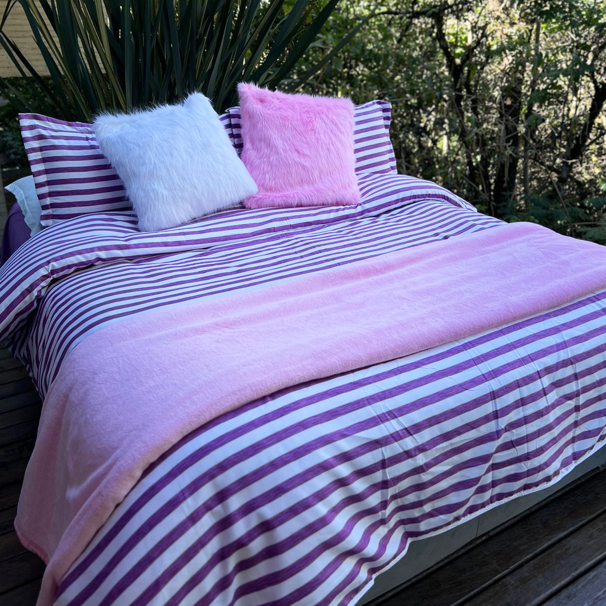 Duvet Bandeau Lila Para Cama Doble 140x190cm Sin Acolchado - Tendidos y Cubrelechos | Bylmo