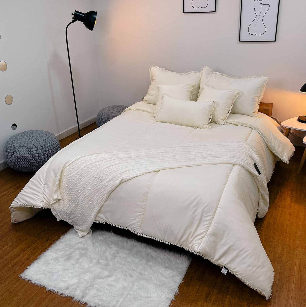 Cobija Trows Crema 130x170 Muy Suave - Cobijas | Bylmo