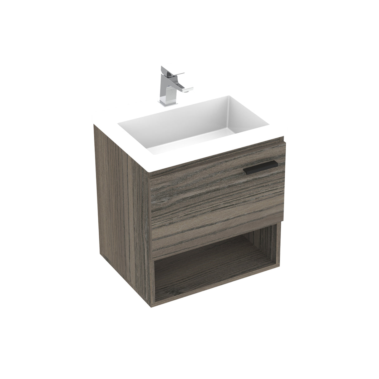 Mueble Para Lavamanos Life Mitte 48x48cm Flotante Con Lavamanos Oslo - Muebles para Lavamanos | Bylmo