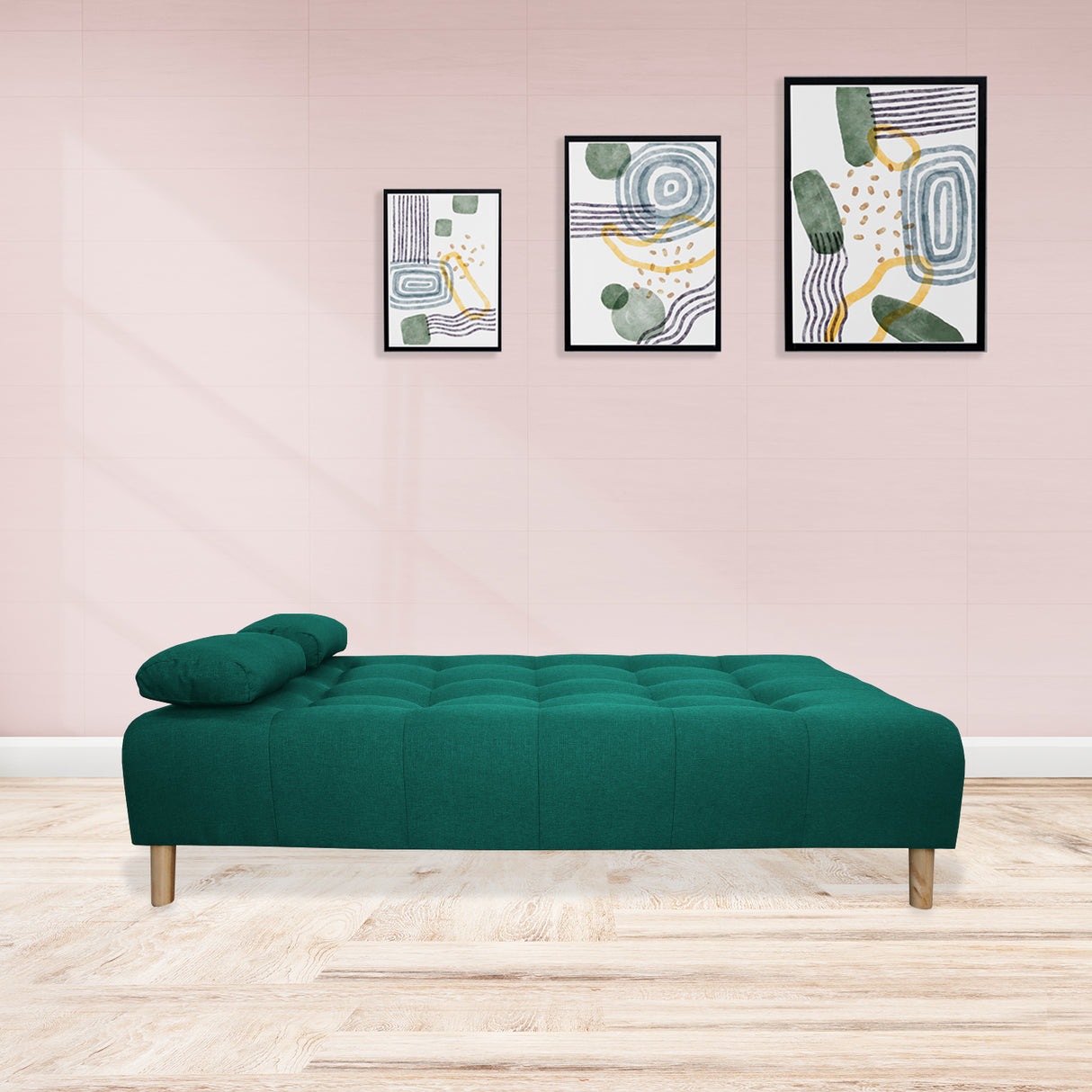 Sofacama Egli Verde 180x94cm de Tres Puestos Reclinable - Sofas y Poltronas | Bylmo