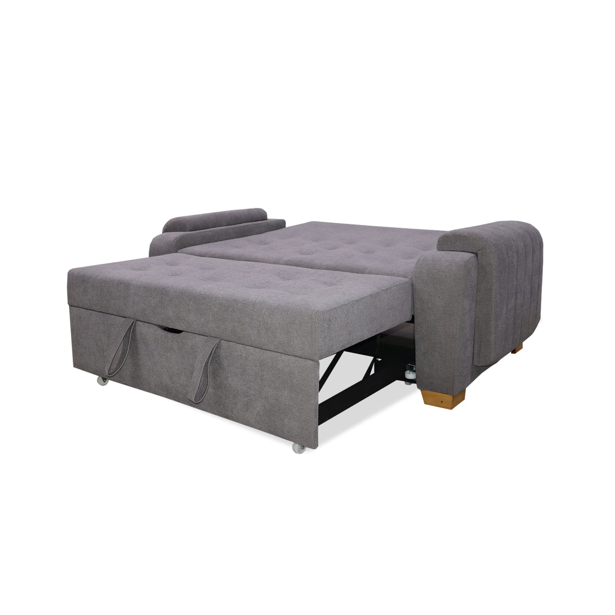 Sofacama Hartmann Gris 180x94cm de Dos Puestos Reclinable - Sofas y Poltronas | Bylmo
