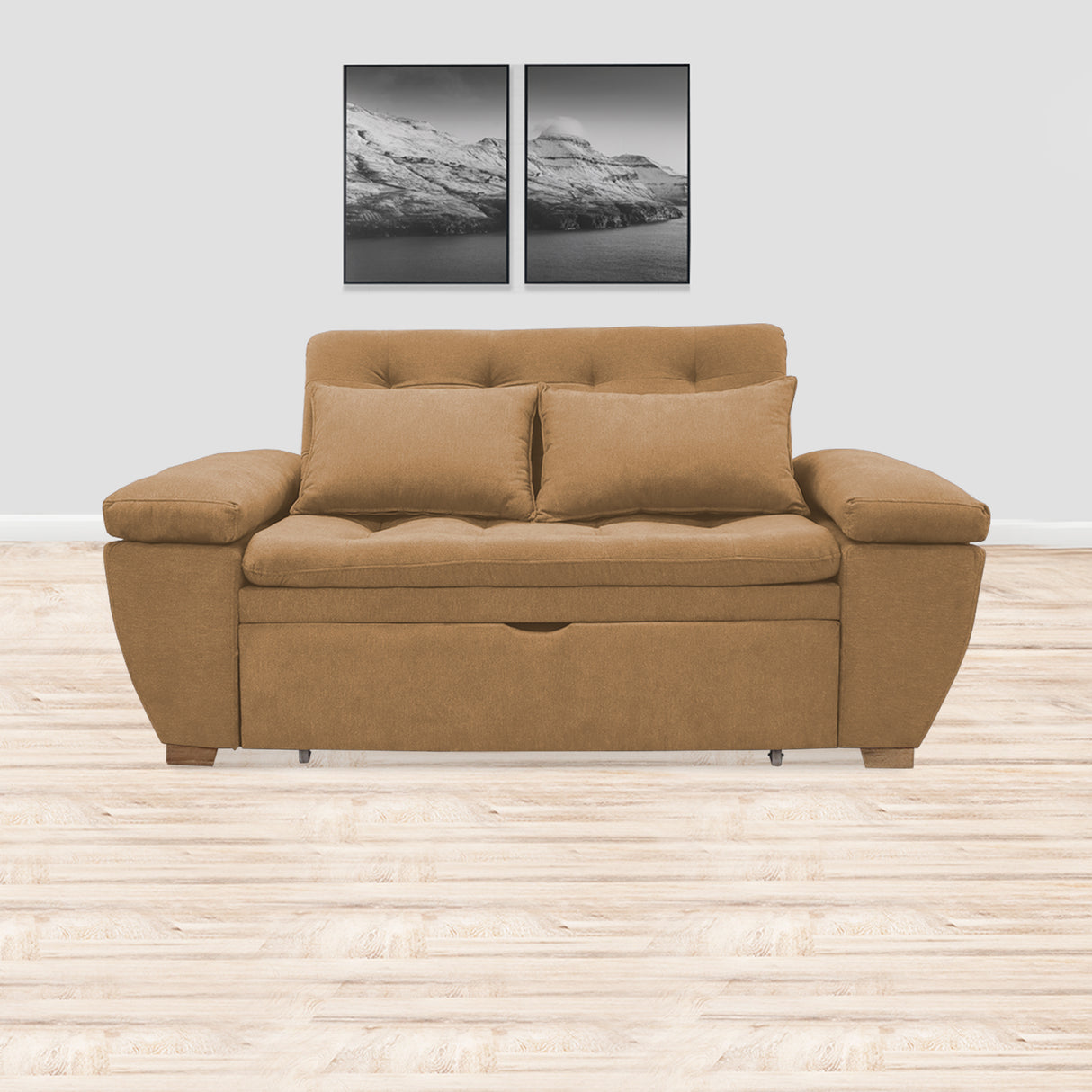 Sofacama Tobler Camel 180x95cm de Dos Puestos Reclinable - Sofas y Poltronas | Bylmo