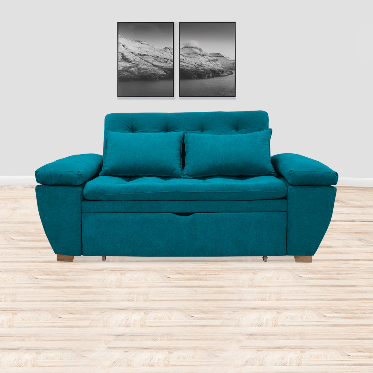 Sofacama Tobler Turquesa 180x95cm de Dos Puestos Reclinable - Sofas y Poltronas | Bylmo