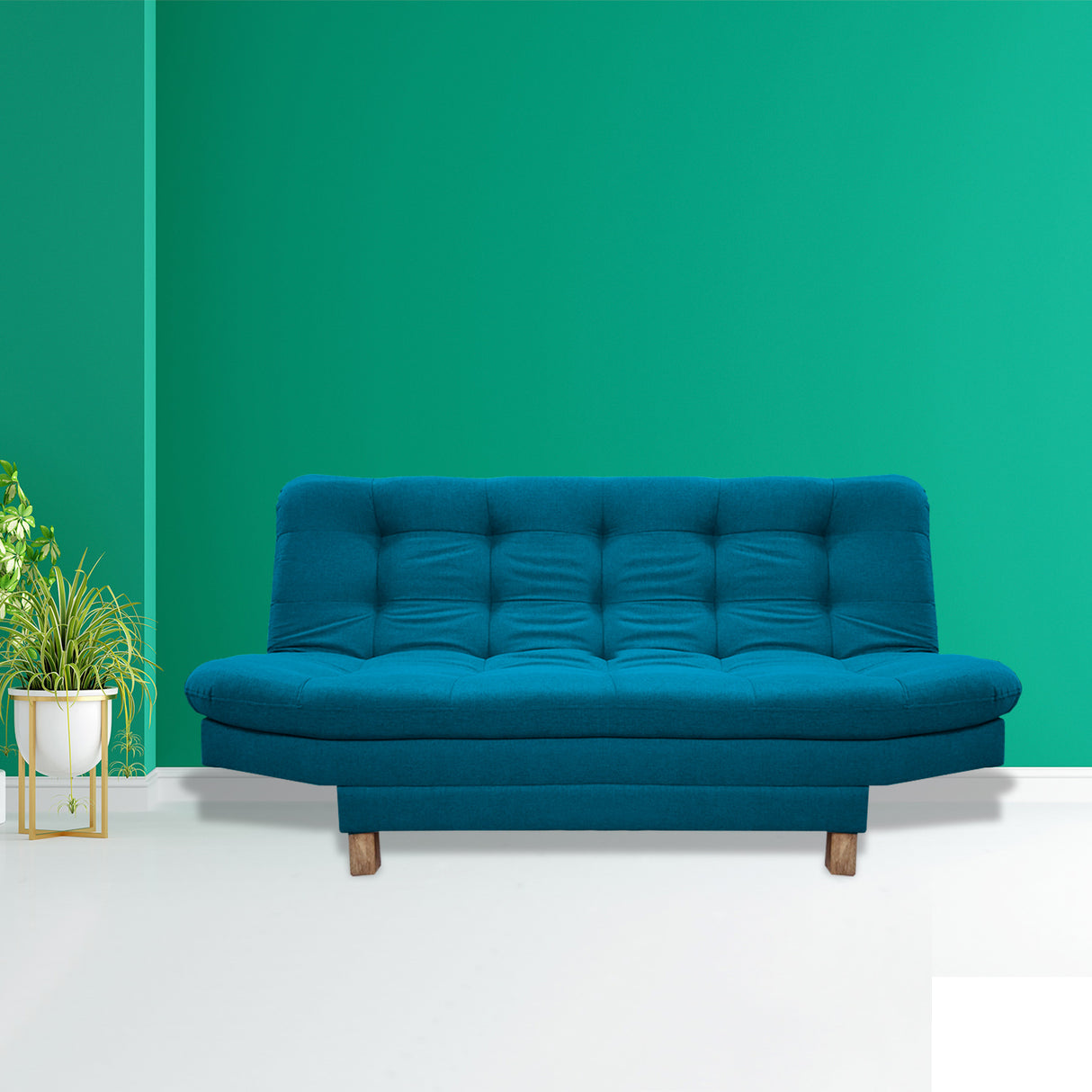 Sofacama Widmer Turquesa 185x90cm de Tres Puestos Reclinable - Sofas y Poltronas | Bylmo