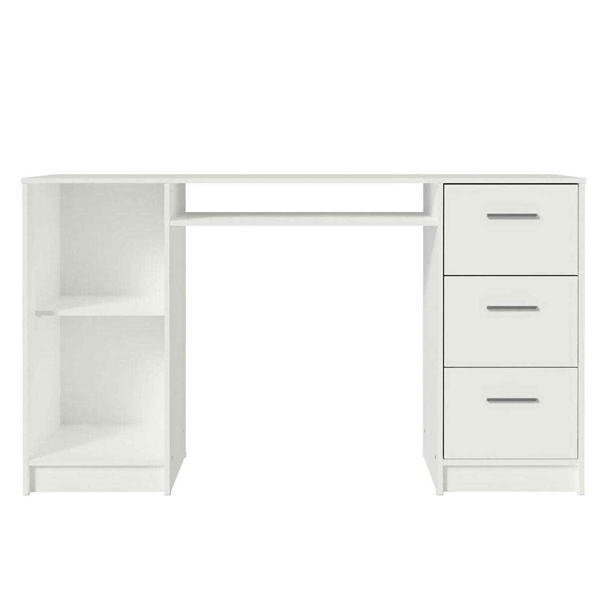 Mesa de Computador Alaska Blanco 136x77cm con Tres Cajones - Escritorios | Bylmo