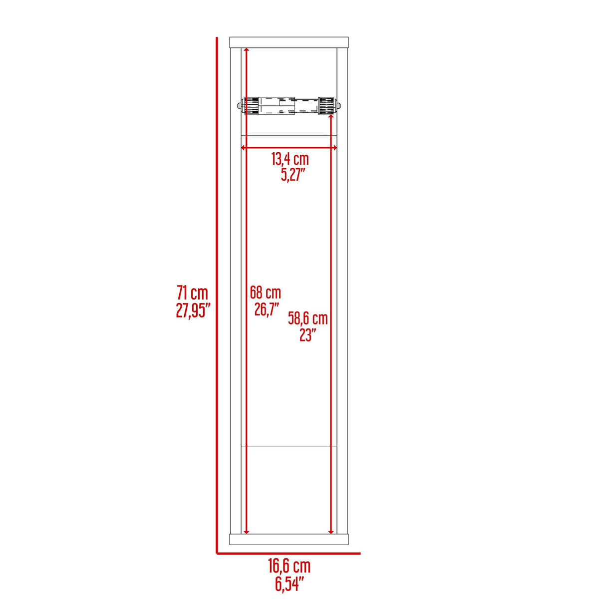 Mueble Organizador Bali Wengue 16.6x71cm Flotante - Muebles para Baño | Bylmo