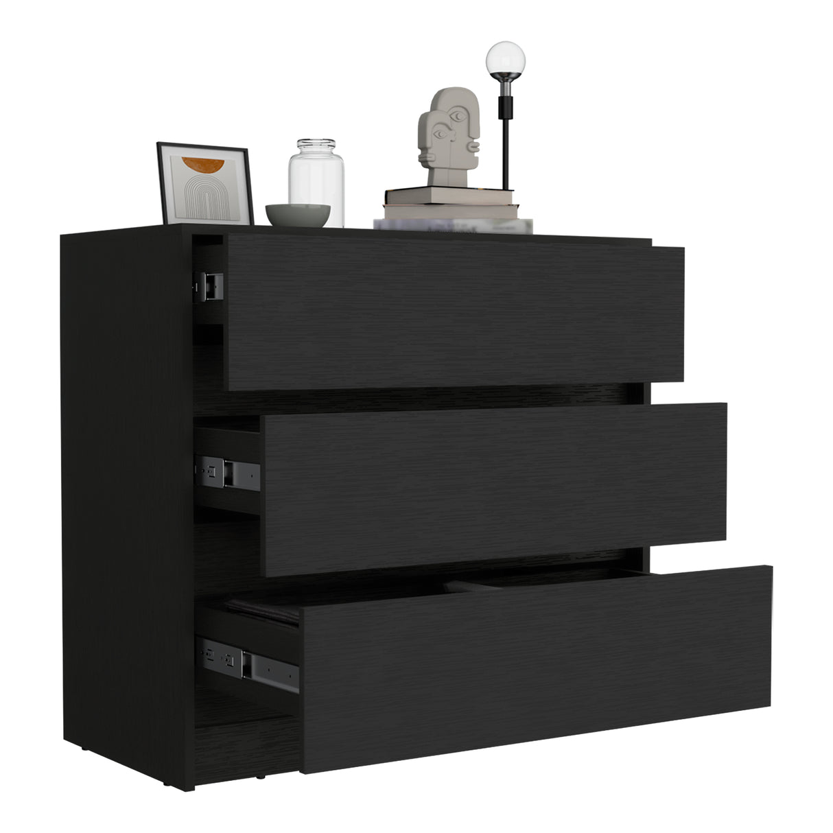 Cajonera Austin Wengue 85x80cm con Tres Cajones - Cajoneras y Comodas | Bylmo