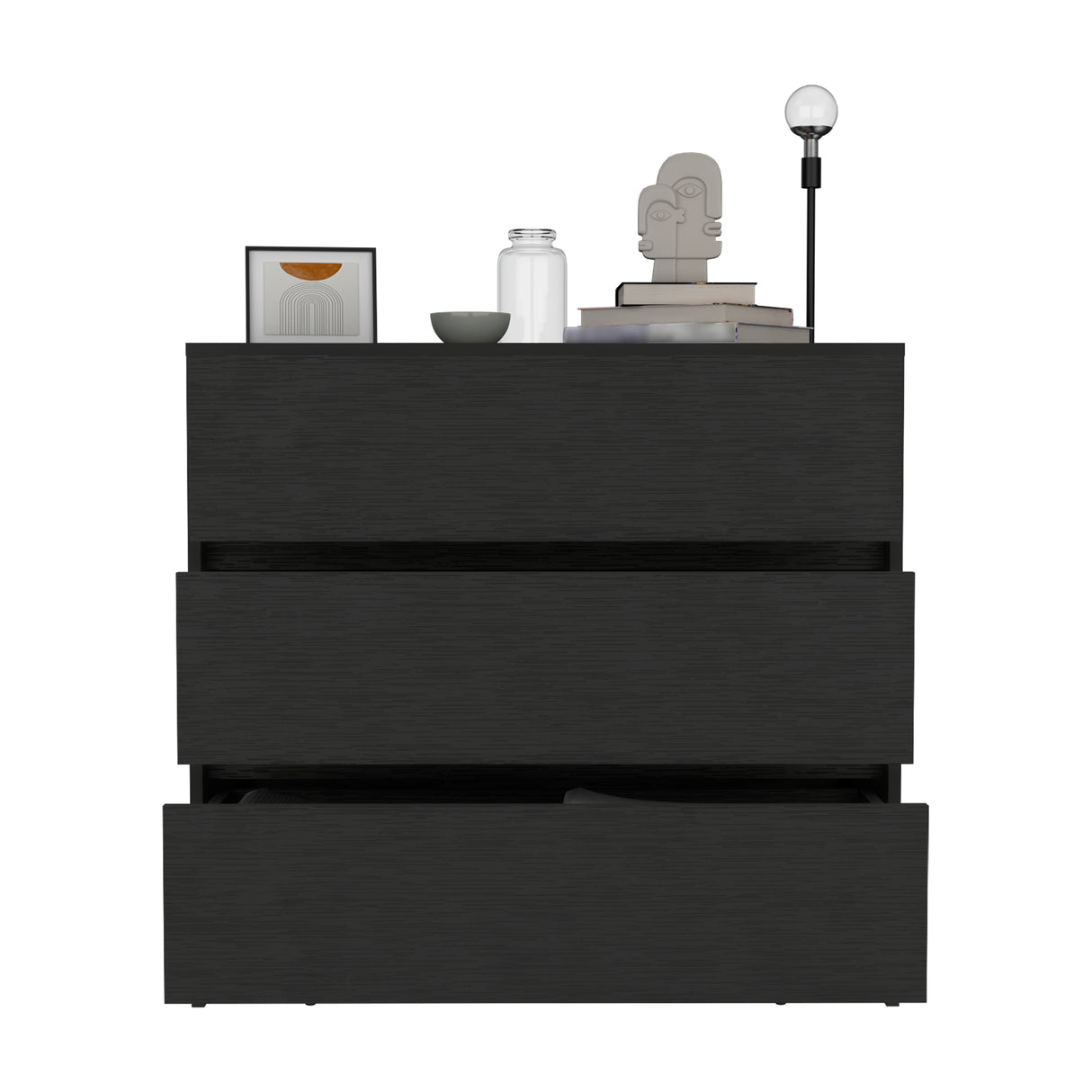 Cajonera Austin Wengue 85x80cm con Tres Cajones - Cajoneras y Comodas | Bylmo