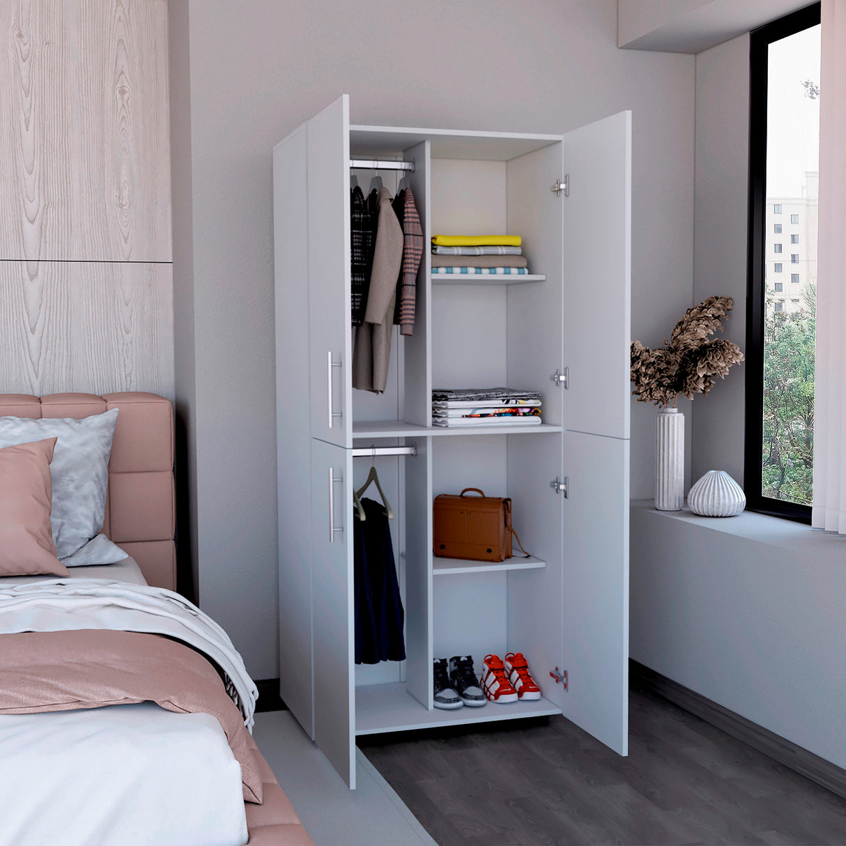 Closet Hazel Blanco 80x180cm Sin Cajones - Closets | Bylmo