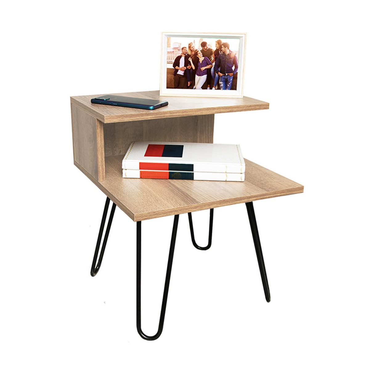 Mesa de Noche Montevideo Beige 40x50cm Con Patas - Mesas de Noche | Bylmo