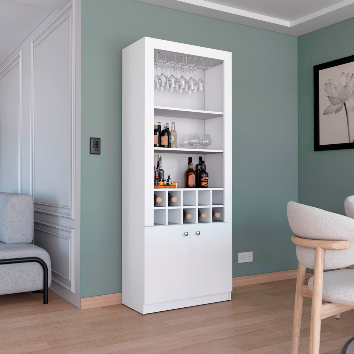Bar Alto Nebo Blanco 75x190cm de Piso - Bares | Bylmo