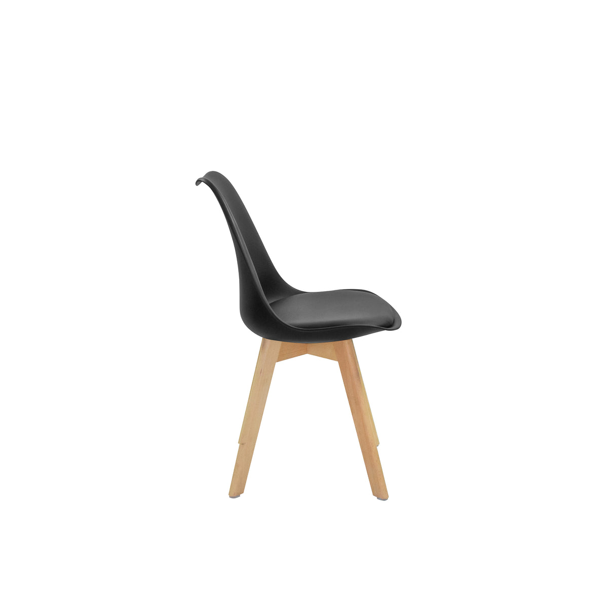 Set por 4 Sillas Sete Negro 48.5x83cm de Asiento Ovalado - Sillas y Butacos | Bylmo
