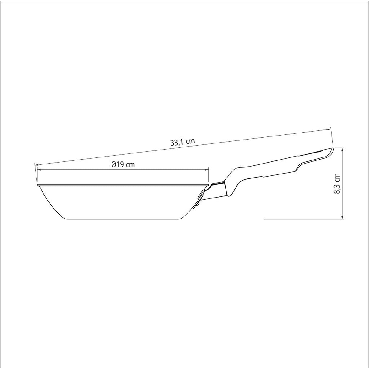 Sarten Loreto Negro 19x8.3cm Antiadherente de 0.7 Litros - Ollas y Sartenes | Bylmo