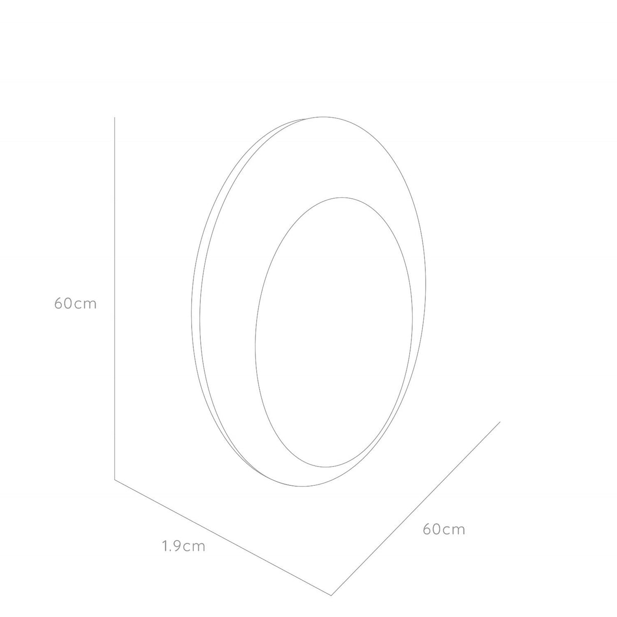 Espejo Ary 60x60cm Redondo Con Marco en Madera - Espejos Decorativos | Bylmo