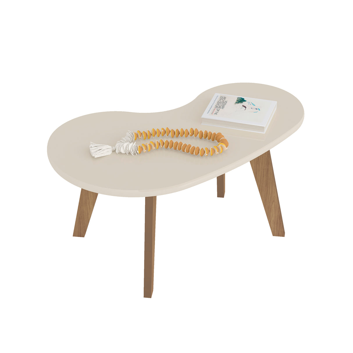Mesa de Centro Centem Blanco 91x44cm con Forma Irregular - Mesas de Centro | Bylmo