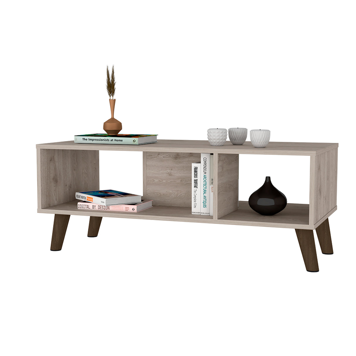 Mesa de Centro Cincinatti Z Ceniza 101x40cm Rectangular - Mesas de Centro | Bylmo