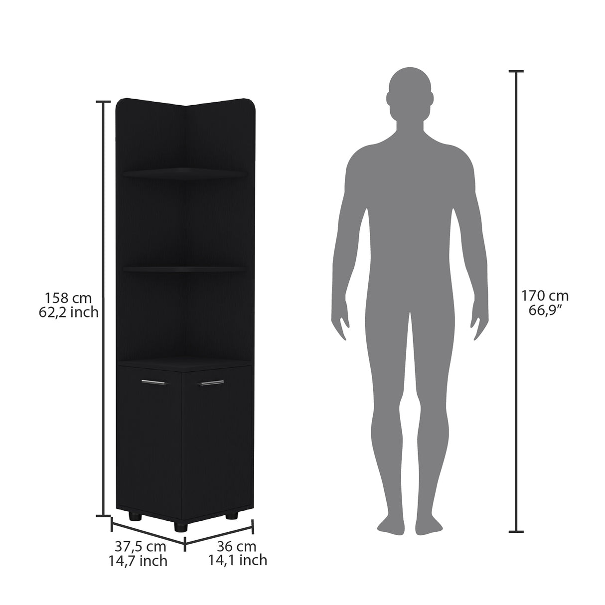 Mueble para Baño Malibu Wengue 37.5x158cm con Patas - Muebles para Baño | Bylmo