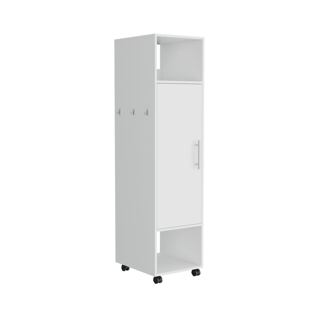 Closet Custer Blanco 40x160cm Con Tres Compartimientos y Puertas - Closets | Bylmo