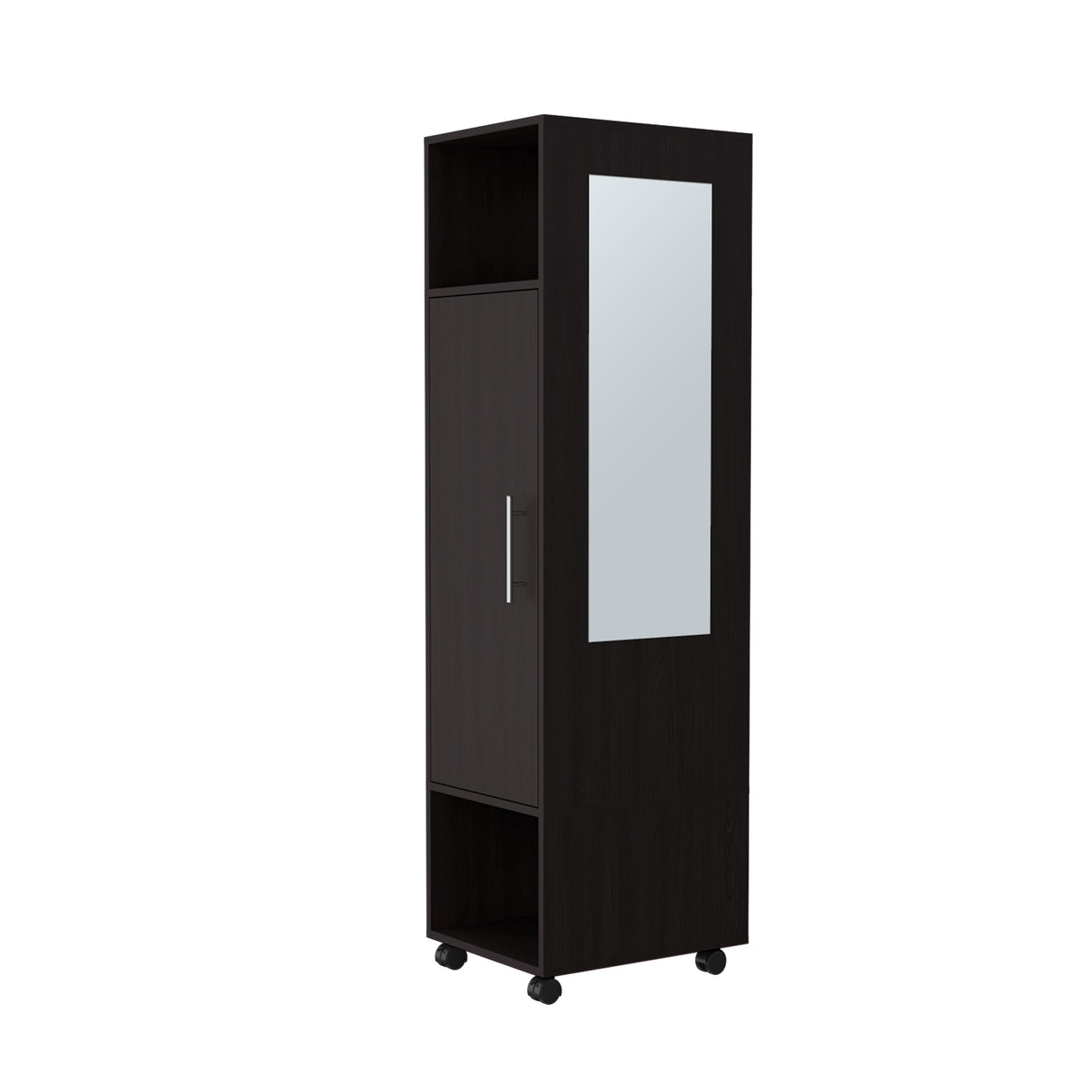Closet Custer Wengue 40x160cm Con Tres Compartimientos y Puertas - Closets | Bylmo