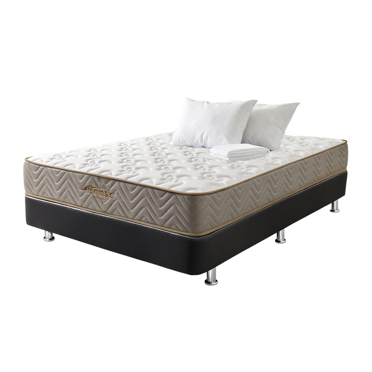 Combo Base Cama y Colchón Litium Doble 140x190cm Medio Firme Ortopédico - Colchones | Bylmo