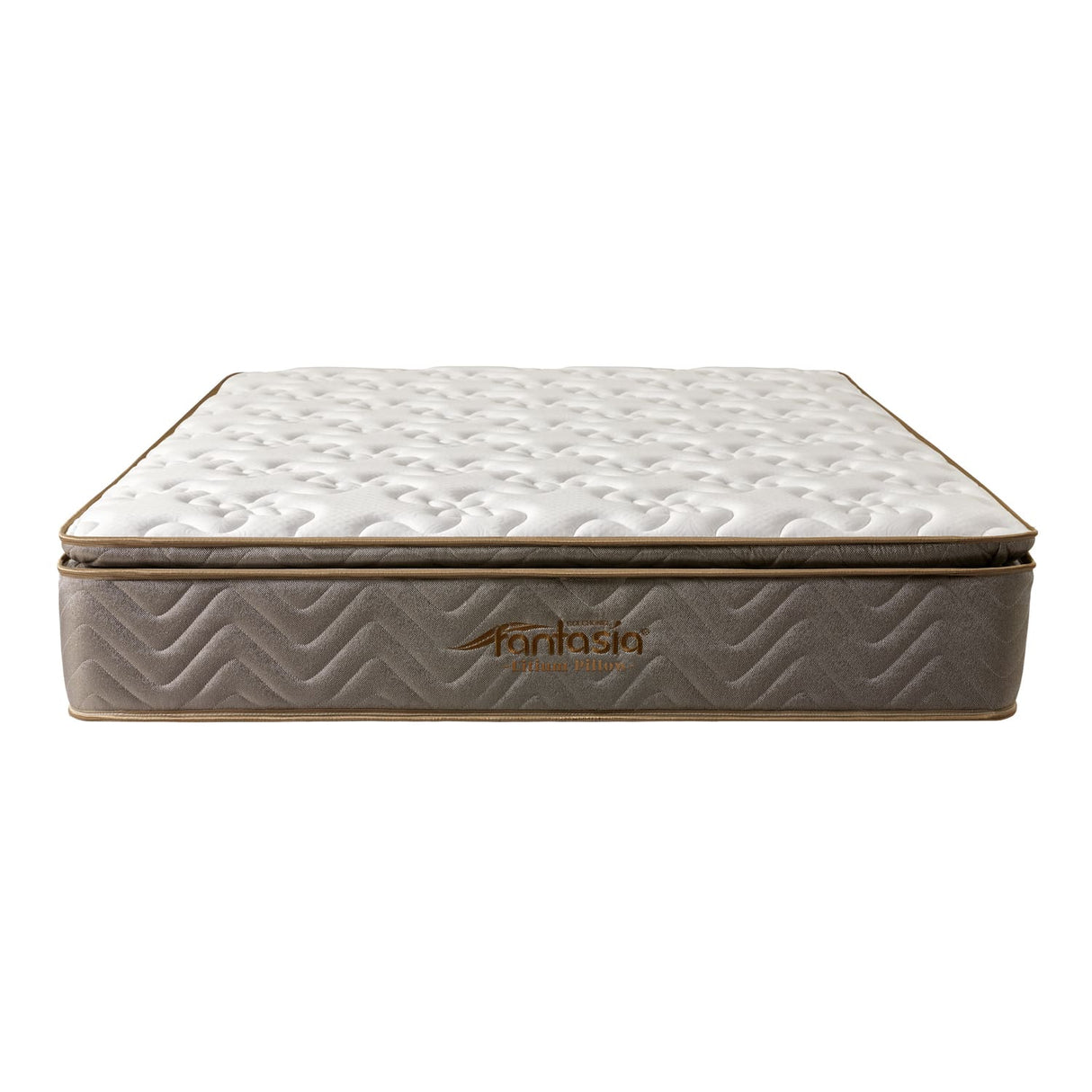 Combo Base Cama y Colchón Litium Pillow Doble 140x190cm Cafe Medio Firme Ortopédico - Colchones | Bylmo