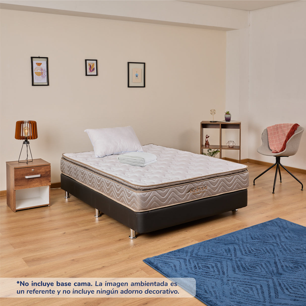 Combo Colchón Litium Pillow Sencillo 100x190cm Medio Firme Ortopédico - Colchones | Bylmo