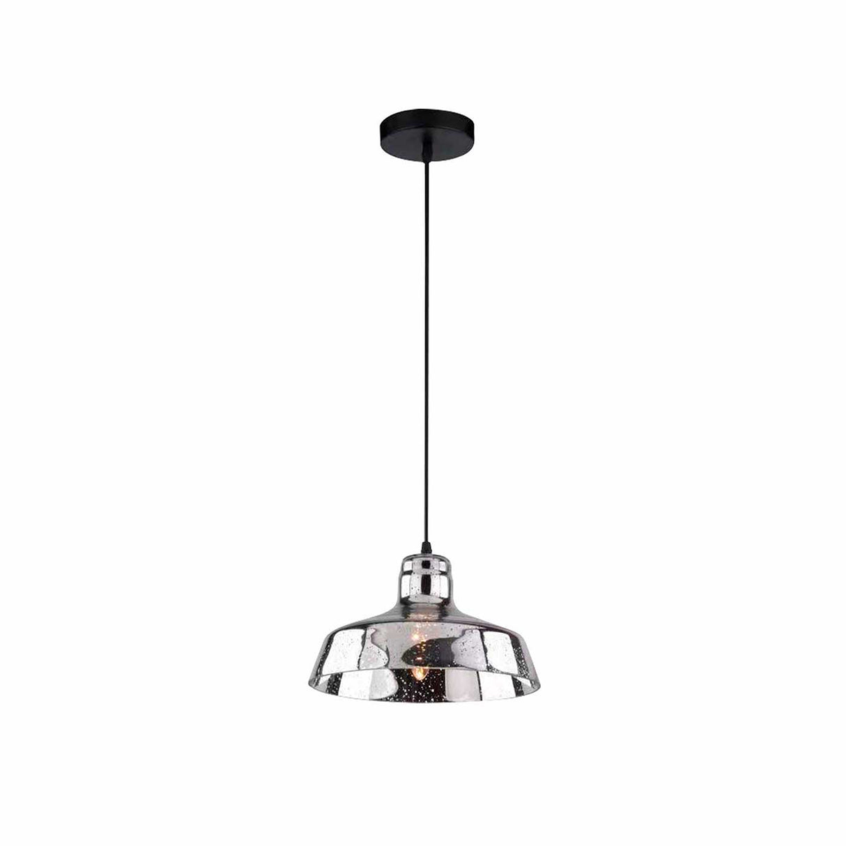 Lámpara Colgante Rio Plateado 24x15cm de Techo con Bombilla - Iluminacion | Bylmo