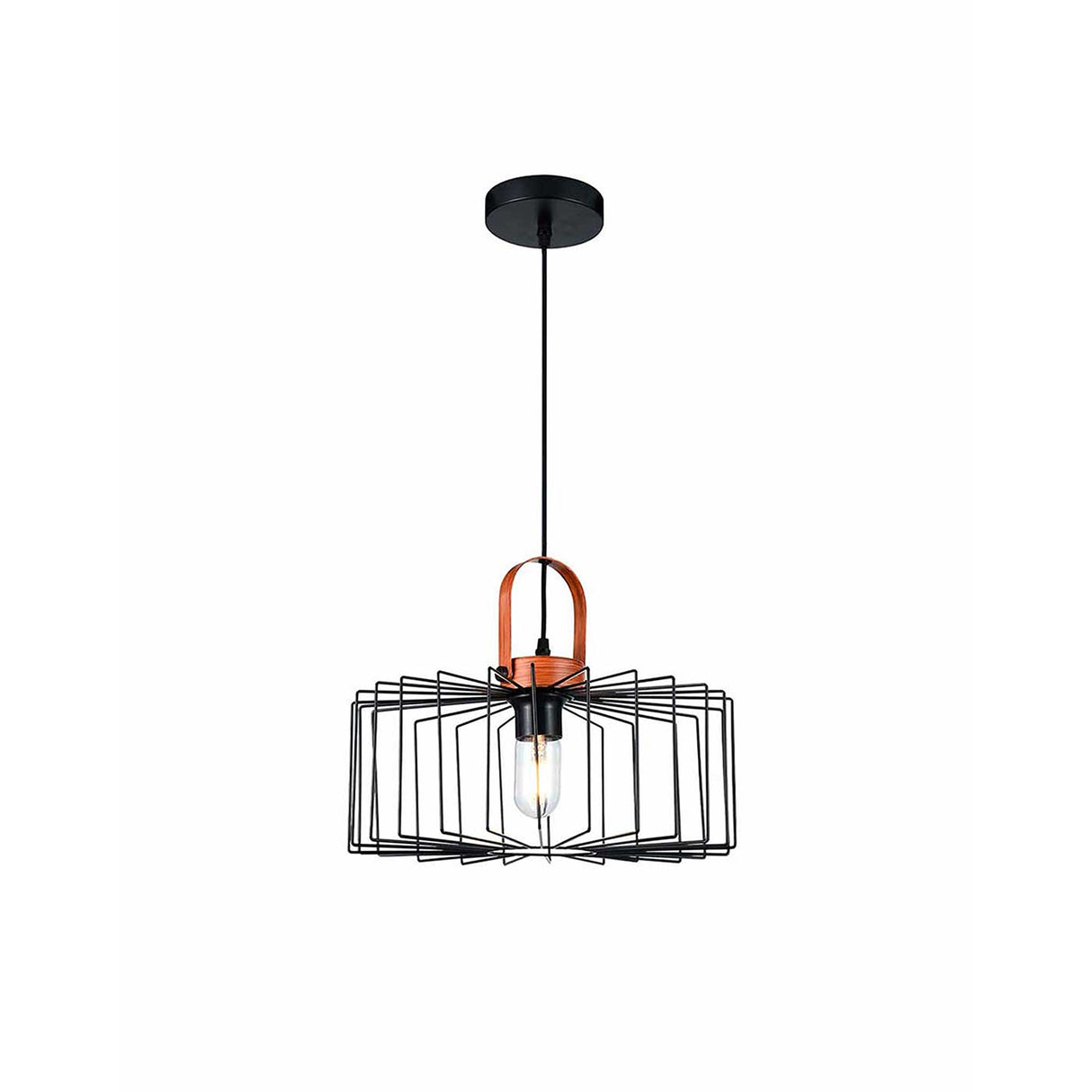 Lámpara Colgante Aymar Negro 35x14cm de Techo con Bombilla - Iluminacion | Bylmo