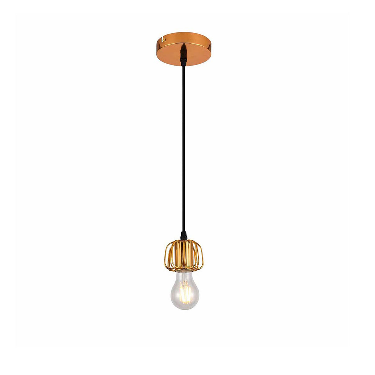 Lámpara Colgante Avril Dorado 9x17cm de Techo con Bombilla - Iluminacion | Bylmo