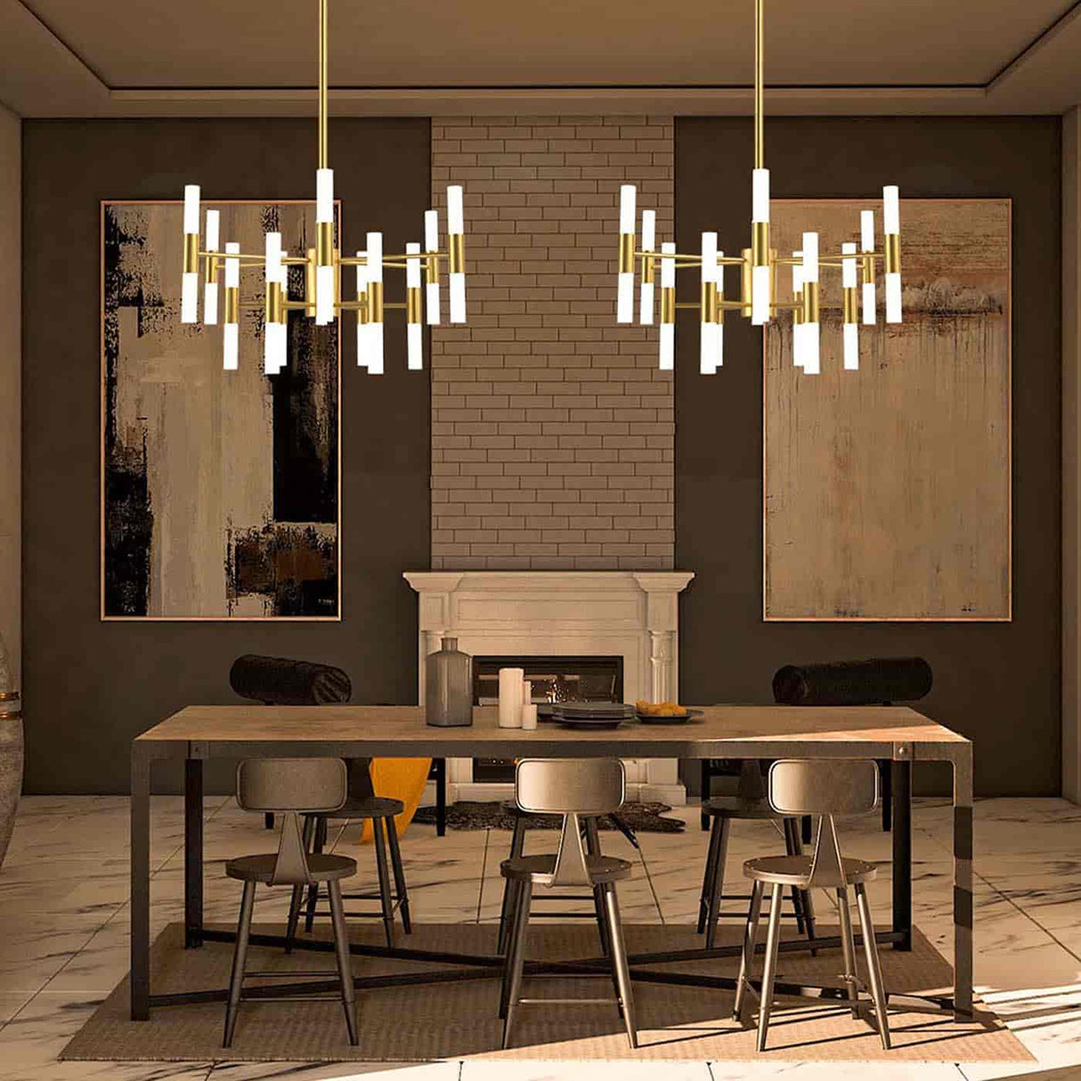 Lámpara Colgante Andy Dorado 66x65cm de Techo con Bombilla - Iluminacion | Bylmo