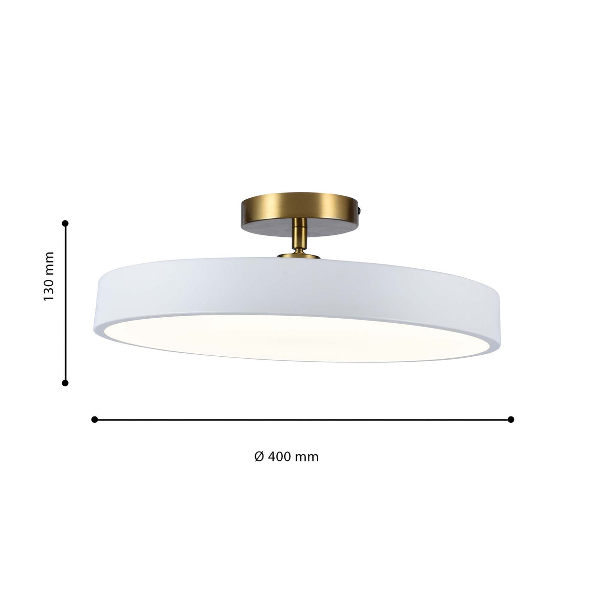 Lámpara de Techo Edita Blanco 40x13cm de Techo sin Bombilla - Iluminacion | Bylmo