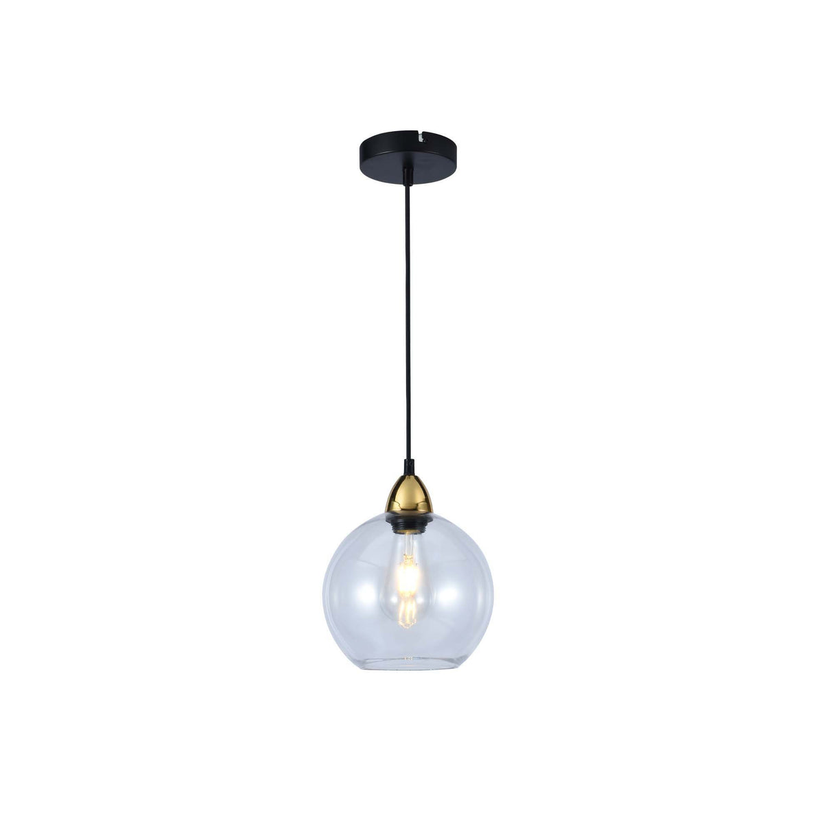 Lámpara Colgante Jacoba Transparente 20x120cm de Techo con Bombilla - Iluminacion | Bylmo