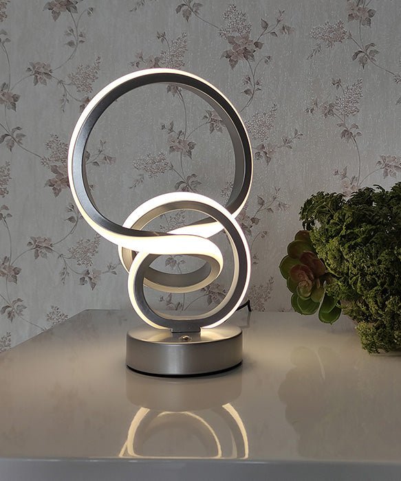 Lámpara de Mesa Vulcano Plateado 18x36cm sin Bombilla - Iluminacion | Bylmo