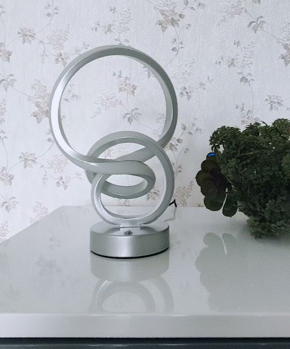 Lámpara de Mesa Vulcano Plateado 18x36cm sin Bombilla - Iluminacion | Bylmo